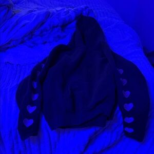 Women's Black Heart Sleeve Sweater